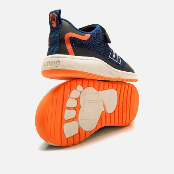 Zapatillas Free Mustang Azul y Naranja - Image 4