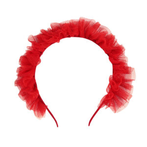 Diadema tul fruncido rojo Cóndor